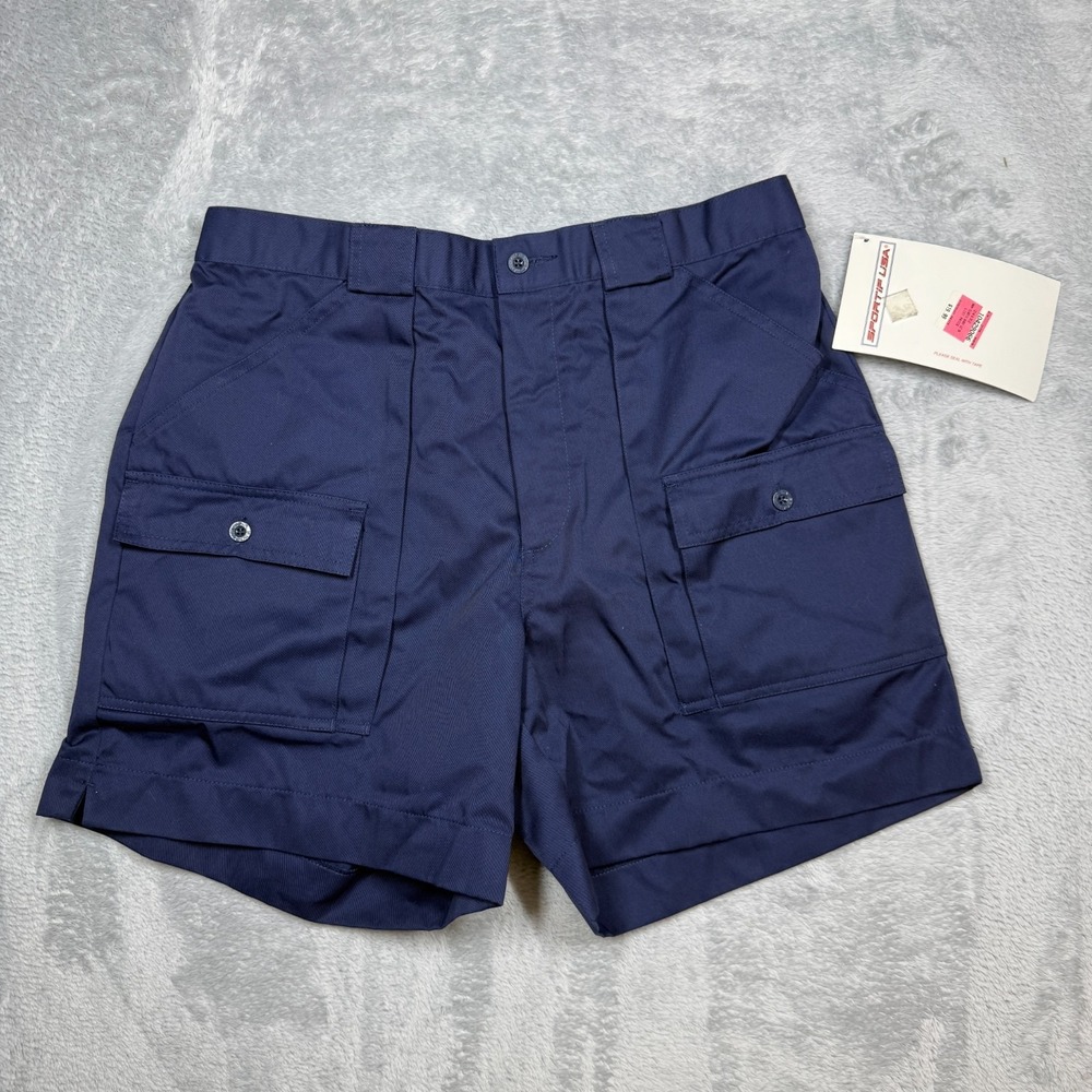 Sportif USA Shorts Mens Navy Blue 36 Cargo Stretch Pocket Outdoor Hiking Travel